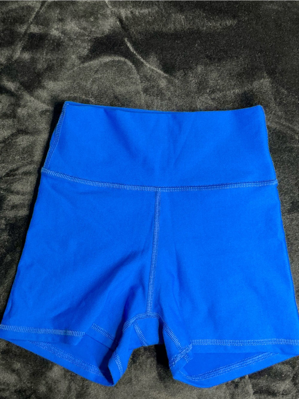 Women's High-Waist Blue Athletic Shorts